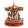Kurt Adler 11.1-Inch Battery Operated Multicolor LED Lighted Musical Santa Carousel With Motion Table Piece - 4 of 4
