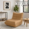 Modern Accent Chair – Comfy Upholstered Armchair with High-Density Cushion & Plush Foam – Chair for Living Room or Bedroom - Leathaire Brown - 3 of 4