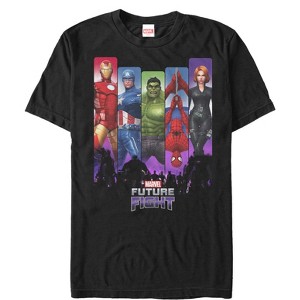 Men's Marvel Future Fight Character Rainbow Panel T-Shirt - 1 of 4