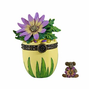 Boyds Bears Resin 2.75 In Edie's Spring Bouquet With Daisy Easter Treasure Box Figurines - 1 of 3