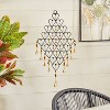 26" x 15" Industrial Metal Abstract Windchime Black - Olivia & May: Iron Construction, Decorative Bells, Spot Clean - 2 of 4