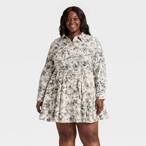Women's Button-Down Shirt Dress - A New Day™ - 1 of 3