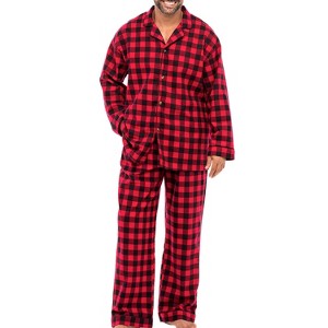 ADR Men's Flannel Pajamas, Soft Cotton Pajamas, Men's Flannel Shirt and Men's Flannel Pajama Pants with Pockets - 1 of 4