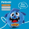 Petbobi Dog Toys Interactive Plush Giggle Ball Squeak Crazy Bouncer Toy for Pets, Blue - 3 of 4