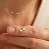 BRINJOY Gold Necklace Multi-layer Bubble Heart Letter Necklace 14K Gold Plated Chain Stackable Pendant, Jewelry Gift - 4 of 4
