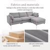 Convertible Sectional Sofa, 3-4 Seat L Shaped Couch With Footstool, Reversible Chaise, Sloped Armrest, Upholstered Sofa For Living Room Apartment - 3 of 4