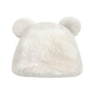 Wrapables Faux Fur Fluffy Bear Ears Winter Beanie Hat - 1 of 4