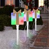 Gemmy Orchestra of Lights 3 LED Color-Changing Gift Box Pathway Stakes - 2 of 4