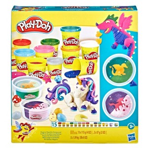 Play-Doh Magical Sparkle Pack for Kids 3 Years and Up with 15 Cans of Non-Toxic Sparkle, Super Shimmer, and Metallic Modeling Compound - 1 of 4