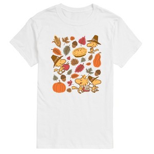 Men's - Peanuts - Thanksgiving Woodstocks Short Sleeve Graphic T-Shirt - 1 of 4