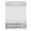 Modern Hall Tree with Storage Bench, 6 Hooks & Shoe Cubbies, 59"W x 77"H Entryway Coat Rack Organizer for Foyer Mudroom-3irtyhousy - 3 of 4