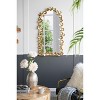 Vynxaria 52"x29" Gold Leaf Arched Wall Mirror - Full Length Decorative Mirror for Bedroom & Living Room - 4 of 4