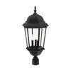 Livex Lighting Hamilton 3 - Light Post Light in  Textured Black - 4 of 4