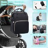 Itopfox Diaper Bag Backpack with Changing Station, 7-in-1 Travel Baby Diaper Bag, Mommy Bag with USB Port, Black - 2 of 4