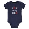 Hudson Baby Infant Boys Cotton Bodysuits, Rad Like Dad - 3 of 4
