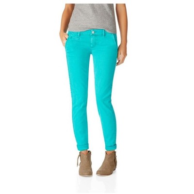 Aeropostale Womens Skinny Twill Casual Trouser Pants