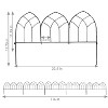 Sunnydaze Outdoor Lawn and Garden Metal Narbonne Style Decorative Border Fence Panel Set - 9' - Black - 5pk - 3 of 4