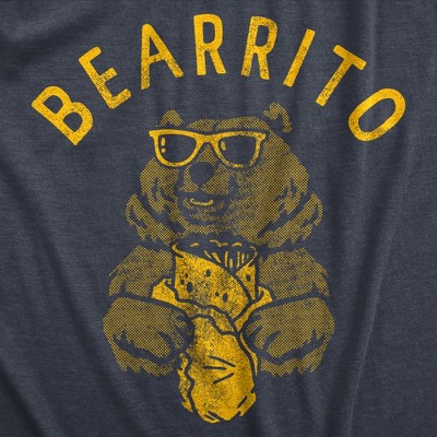 Мужские футболки Crazy Dog T-Shirts, Inc. Mens Bearrito T Shirt Funny Sarcastic Bear Burrito Mexican Food Tee for Guys - Crazy Dog Men's T Shirt For Foodies Navy L — фото 2