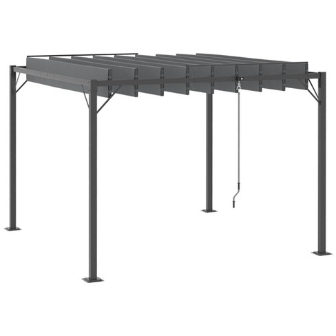 Outsunny Outdoor Louvered Pergola Patio Aluminum Gazebo With Adjustable ...