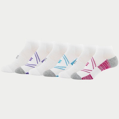 Powersox Women's Lightweight Cushioned 6pk Low Cut Athletic Socks - White 4-10