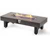 54-Inch Outdoor Stone Fire Pit Table, Gas Patio Heater for Backyard & Deck - 3 of 4
