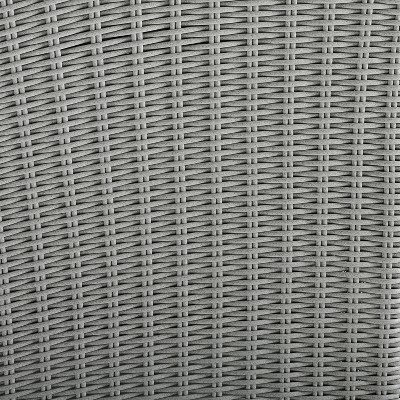 Navy and Gray Wicker Outdoor Loveseat with Steel Frame