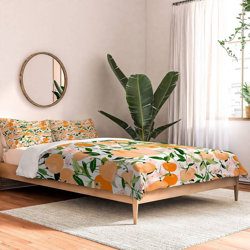 Spring Clementines Cotton Comforter & Sham Set - Deny Designs, 3 of 6