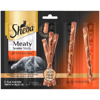 Sheba Meaty Tender Sticks with Chicken Jerky Cat Treats - 0.7oz