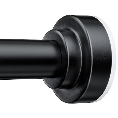 LunaLulinlk No Drill Telescopic Shower Curtain Rod | 26-76" Adjustable Spring Tension Rod with Anti-Skid Design