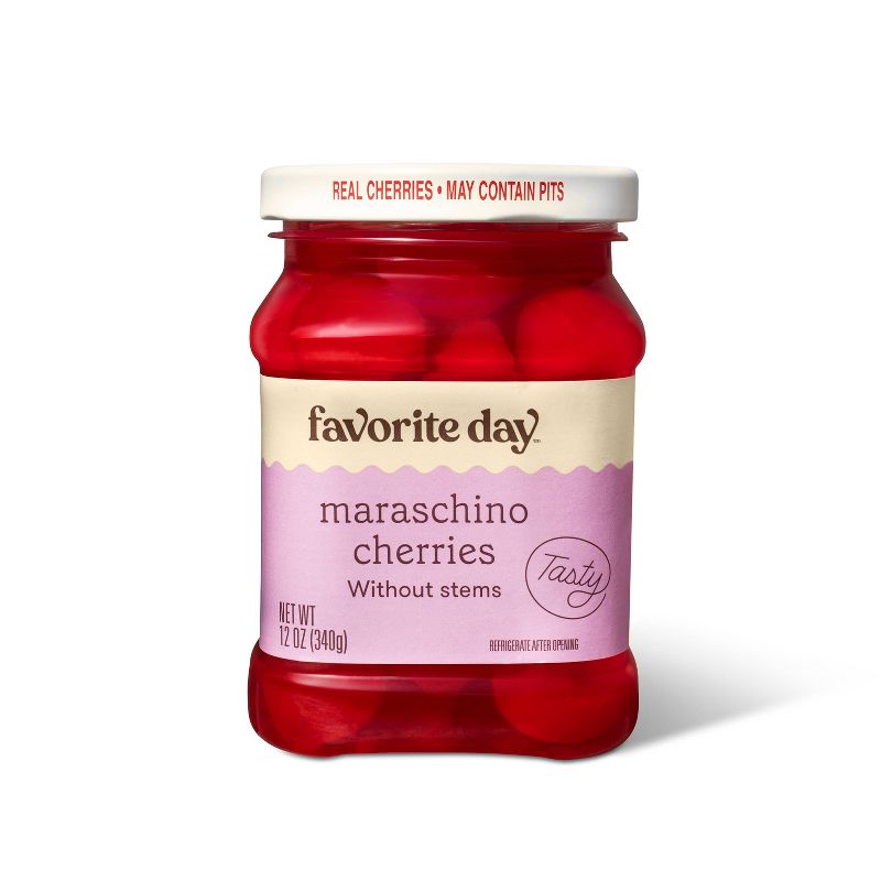 Maraschino Cherries without Stems - 12oz - Favorite Day&#8482;, 1 of 9