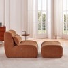 CAVINAS Recliner Single Seat Upholstered Lounge Chair Sofa Modern Design Accent Sofa with Ottoman for Living Room - 3 of 4
