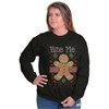Ugly Christmas Bite Me Gingerbread Man Sweatshirt for Men or Women Brisco Brands - 3 of 4