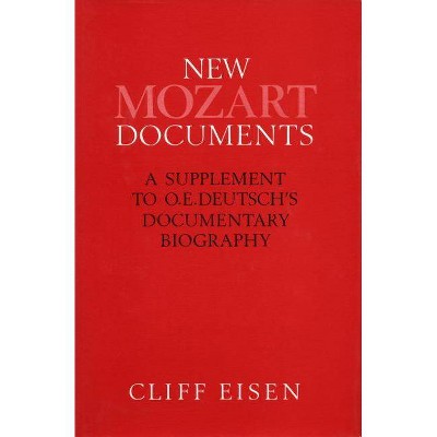 New Mozart Documents - by  Cliff Eisen (Hardcover)