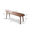 CAVINAS Modern Natural Solid Wood Ottoman Bench,Simple Oval Dining Bench for Living Room,Dining Room - 4 of 4