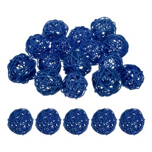 Unique Bargains Wicker Rattan Decorative DIY Crafts Balls 2 Inch 15 Pcs - 1 of 4