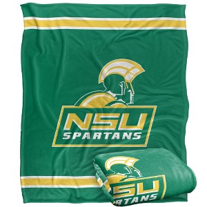 Norfolk State University Primary Logo Silky Touch Blanket White 50x60 - 1 of 4