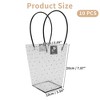 Unique Bargains Florist Bouquet Bag with Handle for Birthday Christmas Mother's Day Wedding, Clear Black 10 Pcs - 2 of 4