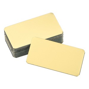Unique Bargains Anodized Aluminium DIY Engraved Blank Nameplate Office Signages 12 Pcs - 1 of 4