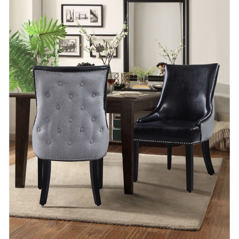 Iconic Home Nailhead Trim Dining Chair, Taylor, 3 of 9