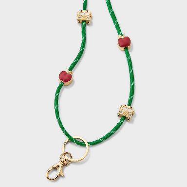 Back to School Beaded Lanyard - Green