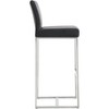 TOV Furniture Denmark Performance Vegan Leather Stool with Silver Base - Set of 2 White 16"W x 18.5"D x 41.3"H - 4 of 4