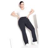 Women's Plus Size Supima® Bootleg Legging Charcoal - average | AVENUE LEISURE