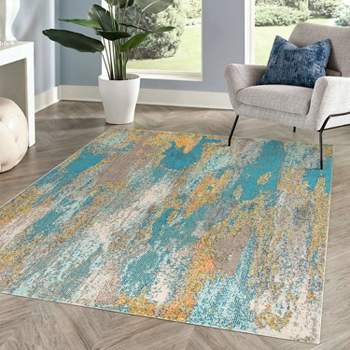 Contemporary POP Modern Abstract Vintage Waterfall Area Rug - JONATHAN Y