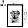 Americanflat 2 Pack of Picture Frames with Mat - Plexiglass Cover - 2 of 4
