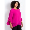 Avenue Ruffle Sleeve Tulip Hem Blouse - 4 of 4