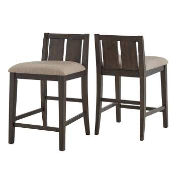 2pk 24" O'Brien Two-Tone Fabric Counter Height Barstools - Inspire Q