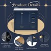 Mshliw 36 Inch Bathroom Vanity with Resin Sink Combo, Freestanding Storage Cabinet with 4 Drawers and 2 Doors, Solid Wood Feet - 3 of 4