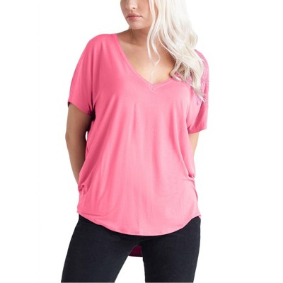 Women's V Neck Knit Tee - Dex : Target