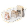 Hachikiko Fridge Organizer Bins - Clear Plastic Storage Baskets with Removable Dividers & Handles - 4 of 4