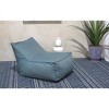 Vynxaria Teal Ettie 3 Ft. Water Resistant Fabric Bean Bag Chair - 2 of 4